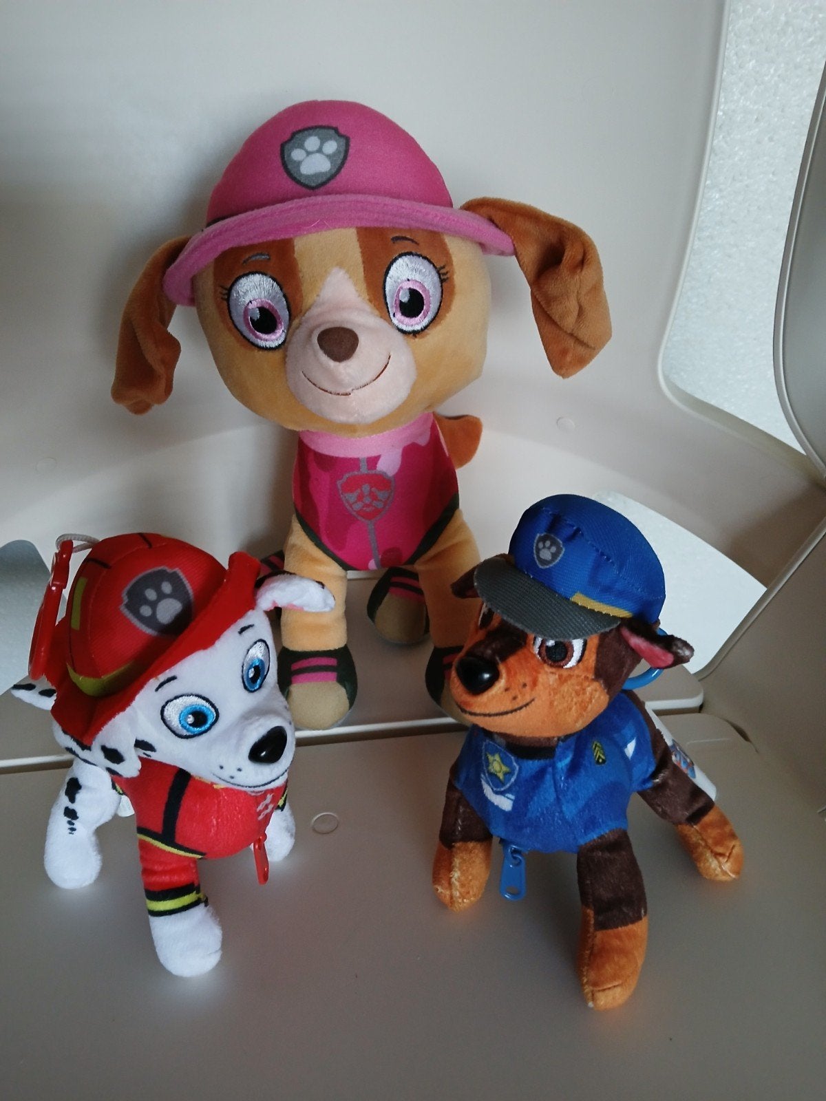 Paw Patrol knuffels 3 stuks., Paw Patrol, Ophalen of Verzenden, Zo goed als nieuw, Hond
