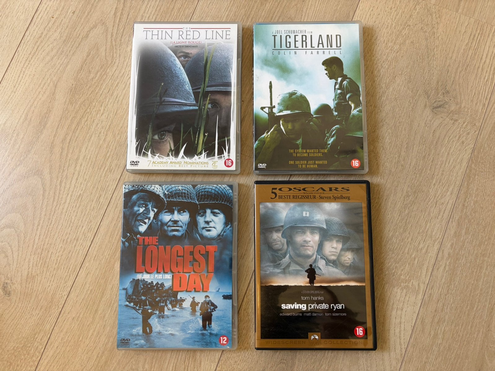 4x Oorlogsfilms DVD collectie, Vanaf 16 jaar, Verzenden, Nederlands, Oorlog