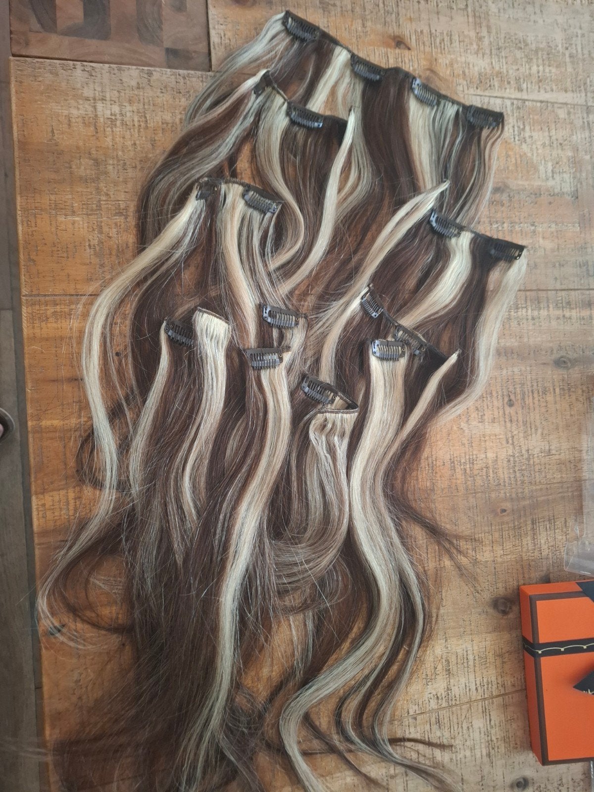 Haarverlenging Clip-in Human Hair Extensions, Sieraden, Tassen en Uiterlijk, Ophalen of Verzenden, Nieuw, Pruik of Haarverlenging