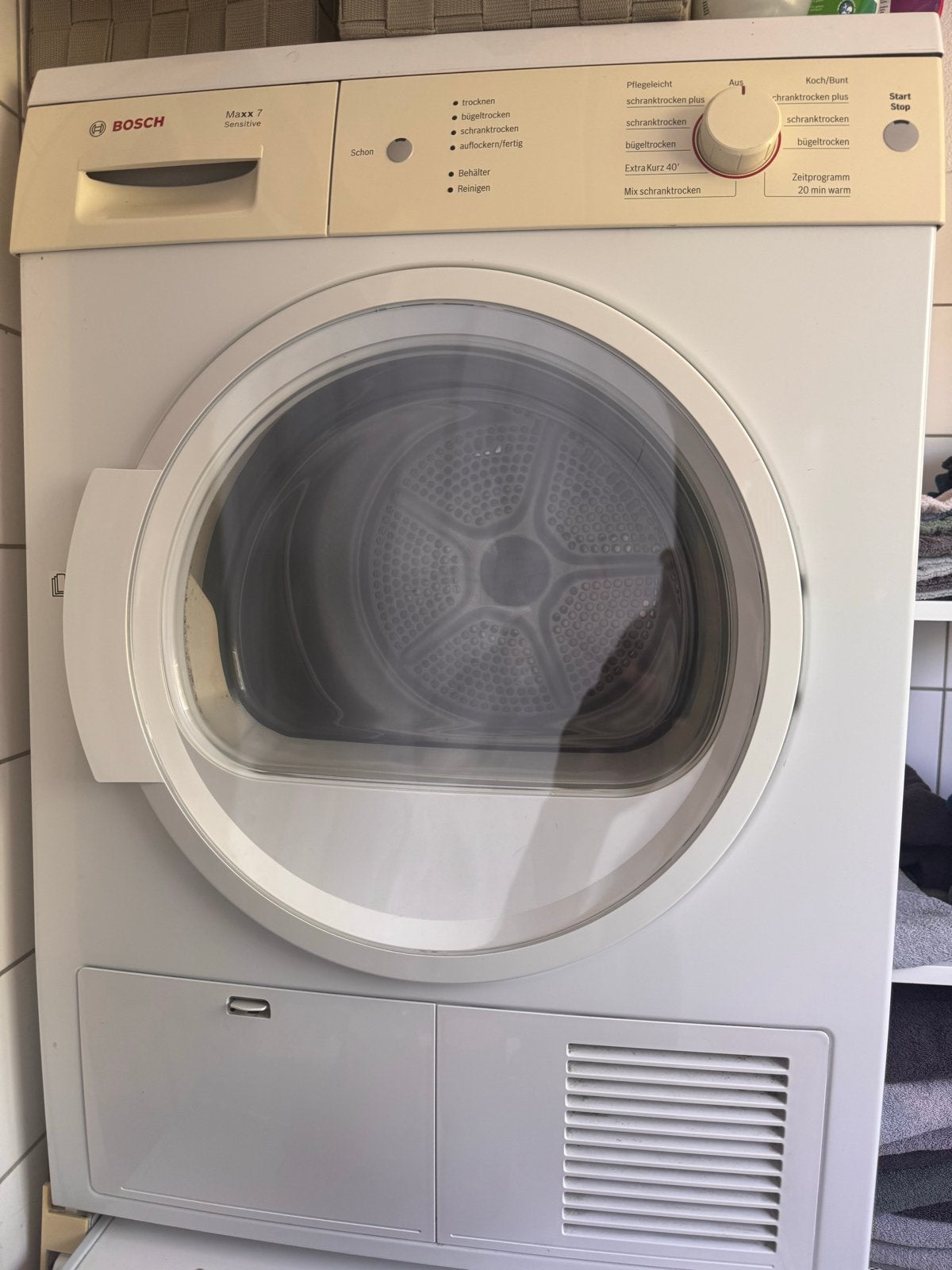 Bosch Maxx 7 Sensitive Droger, Witgoed en Apparatuur, Wasdrogers, Gebruikt, Condens, Voorlader, 6 tot 8 kg, 85 tot 90 cm, Ophalen
