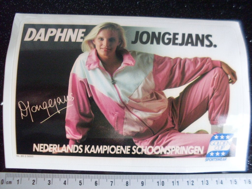 sticker Daphne Jongejans ned kamp schoonspringen, Verzenden, Zo goed als nieuw, Sport