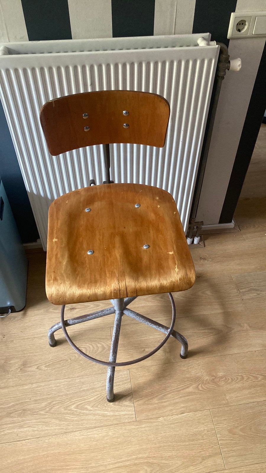Vintage kappersstoel - regisseursstoel, Ophalen of Verzenden