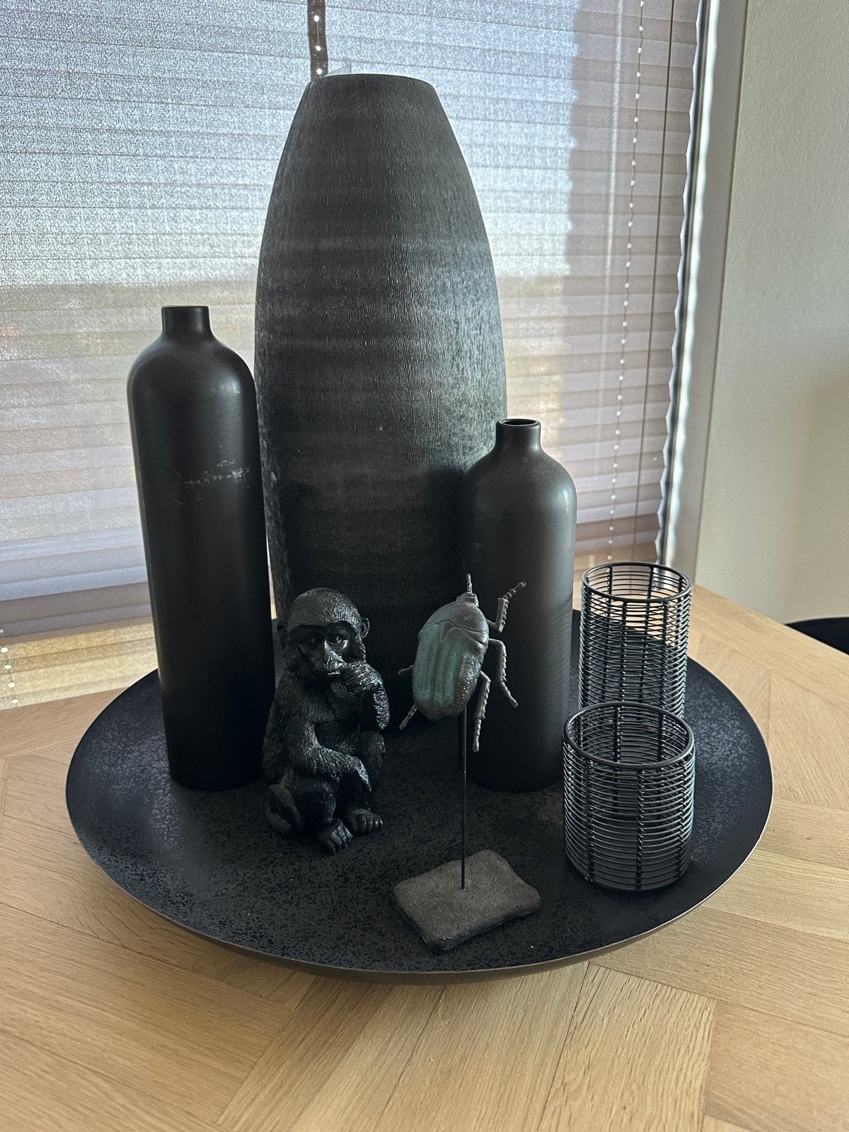 Decoratieve schaal met accessoires van Loods5, Ophalen, Gebruikt, Zwart, Metaal