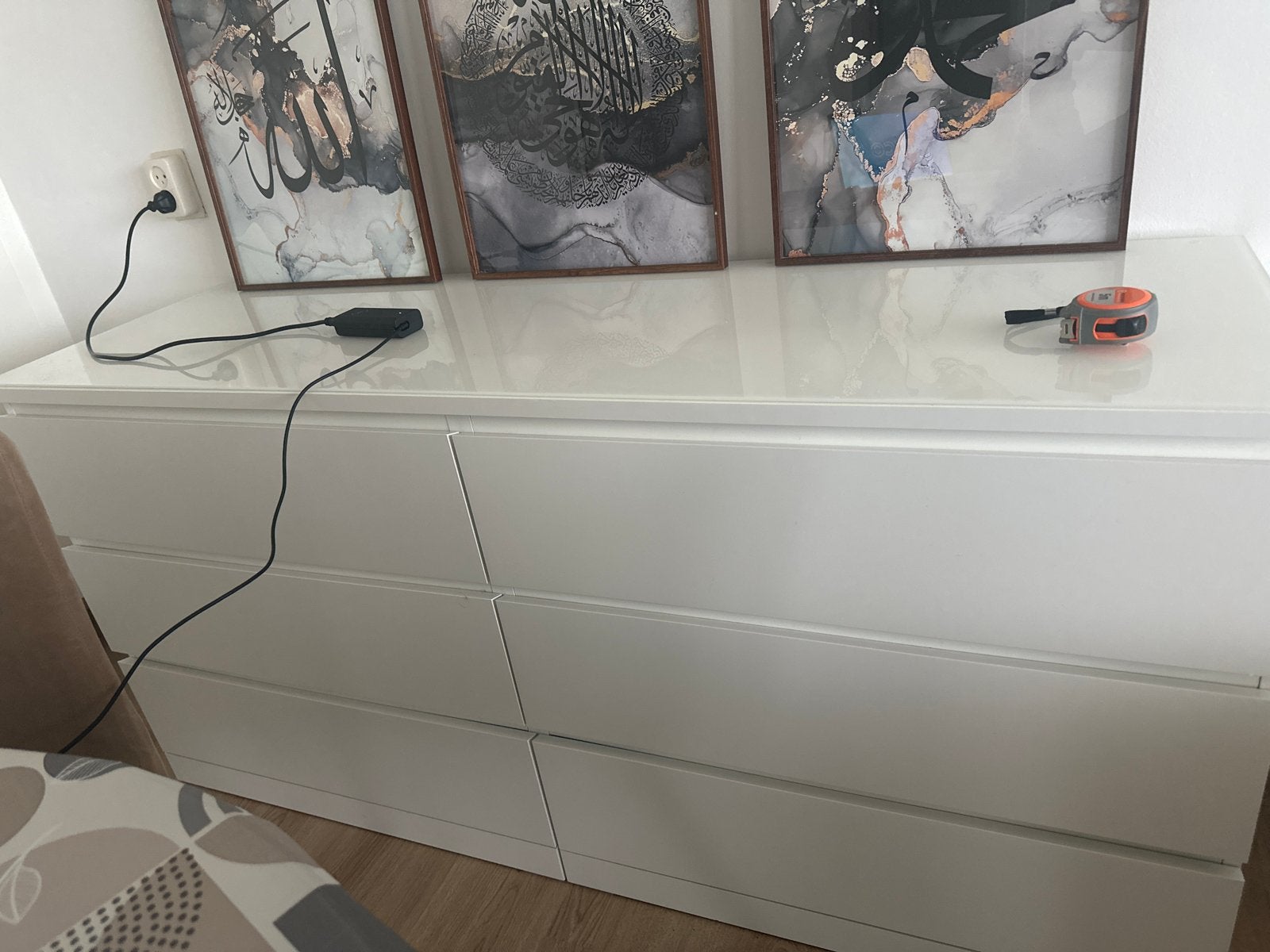 Witte ladekast met 6 laden - Zo goed als nieuw, Huis en Inrichting, Kasten | Ladekasten, Ophalen, Kunststof, 100 tot 150 cm, 5 laden of meer