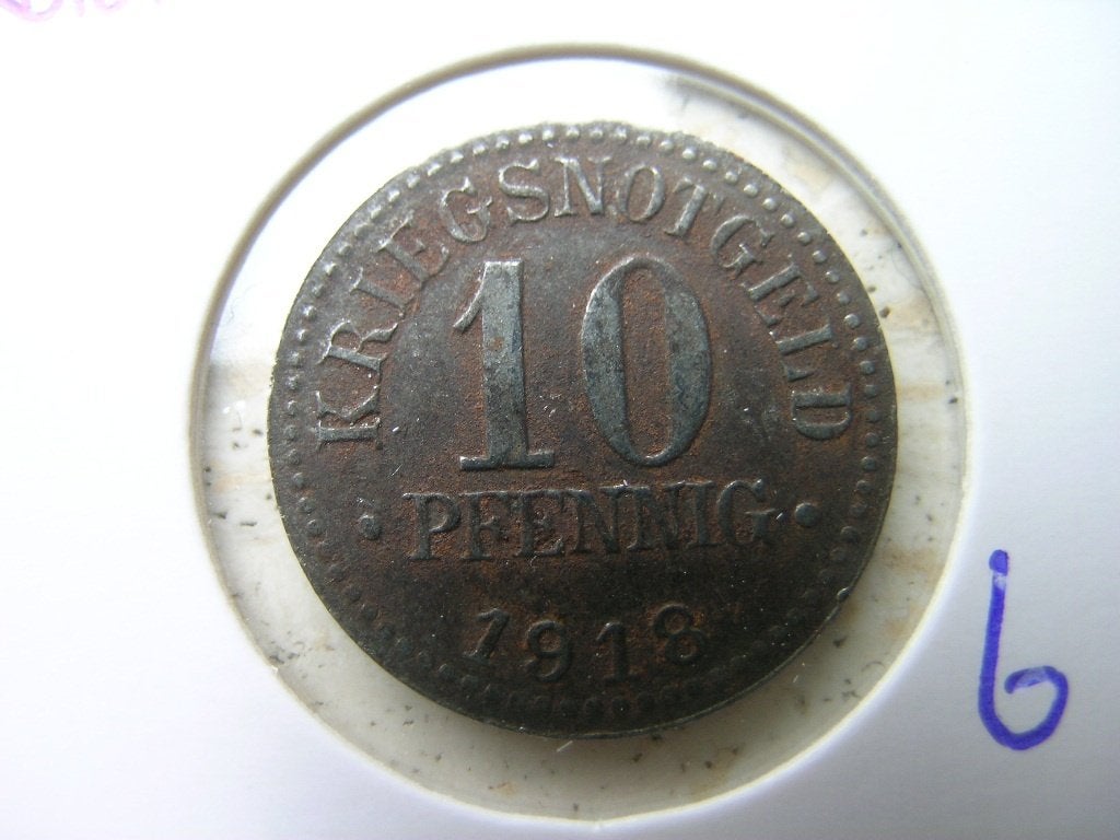 10 Pfennig 1918 Herzogtum Braunschweig, Ophalen of Verzenden, Duitsland, Losse munt