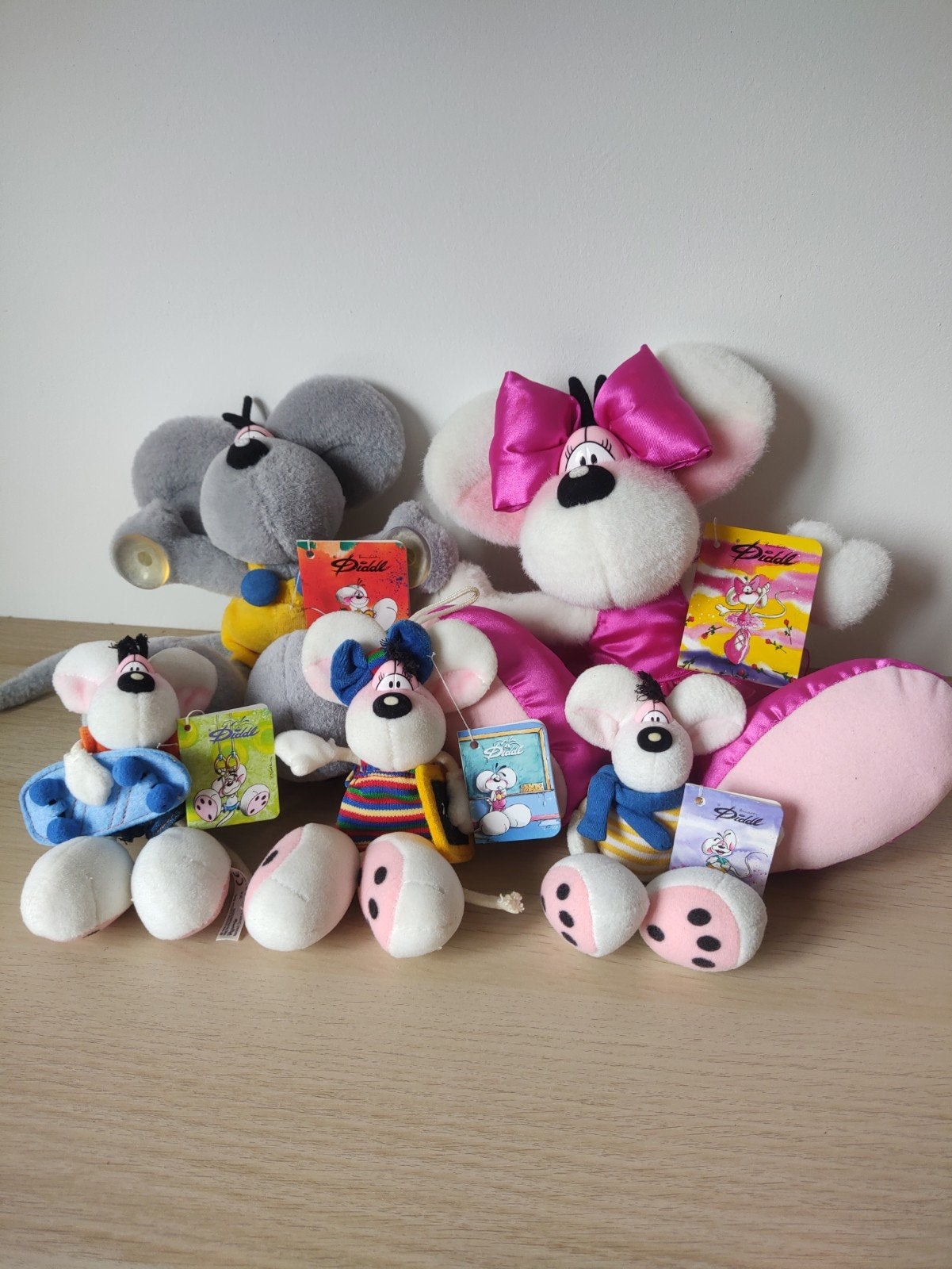 Diddl familie inclusief originele kaartjes, Verzamelen, Ophalen, Verschillende figuren, Zo goed als nieuw, Knuffel