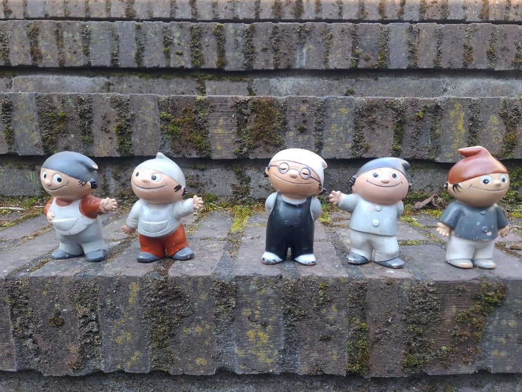 5 stuks eerste serie Mainzels, Mainzelmännchen, Mainzel, Mainzelmannchen, Gebruikt, Mainzel, Ophalen of Verzenden