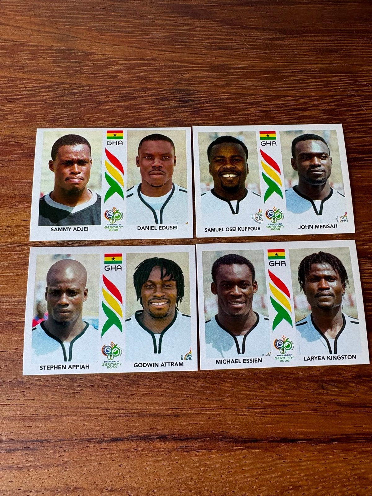 Panini WK 2006 Ghana Voetbalplaatjes - Set van 8, Ophalen of Verzenden, Zo goed als nieuw, Meerdere plaatjes