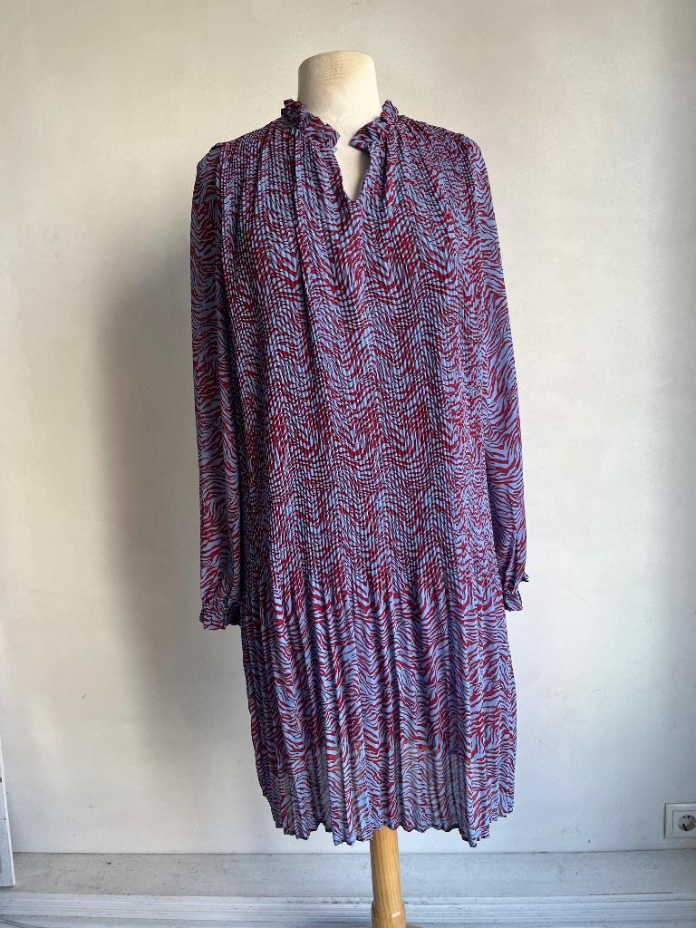 soulmate jurk blauw rood maat m, Kleding | Dames, Maat 38/40 (M), Knielengte, Verzenden, Blauw