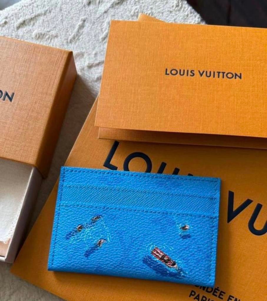 Louis Vuitton Kaarthouder, Sieraden, Tassen en Uiterlijk, Portemonnees, Ophalen of Verzenden, Zo goed als nieuw, Zwart