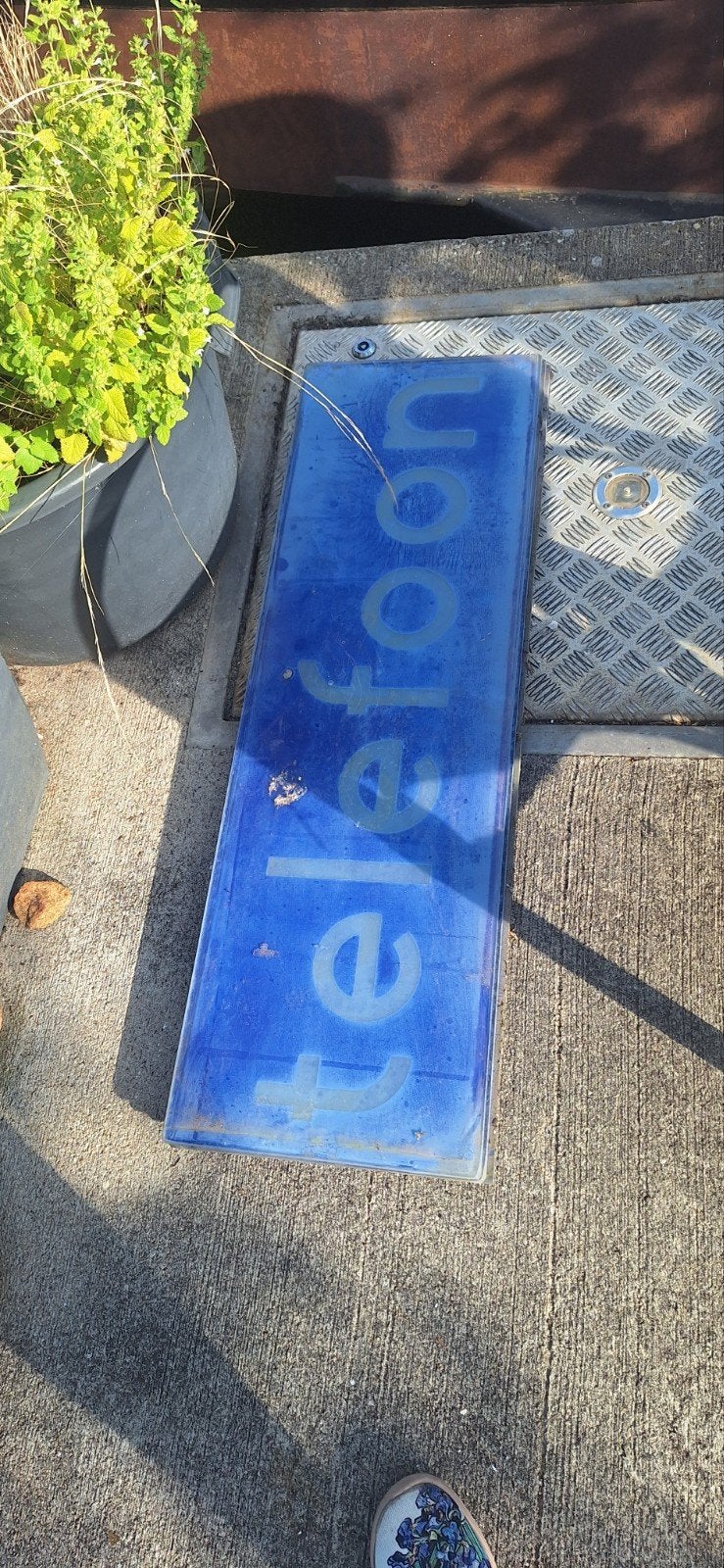 PTT TELEFOON glasplaten uit jaren 30, oud en verweer, Antiek en Kunst, Ophalen