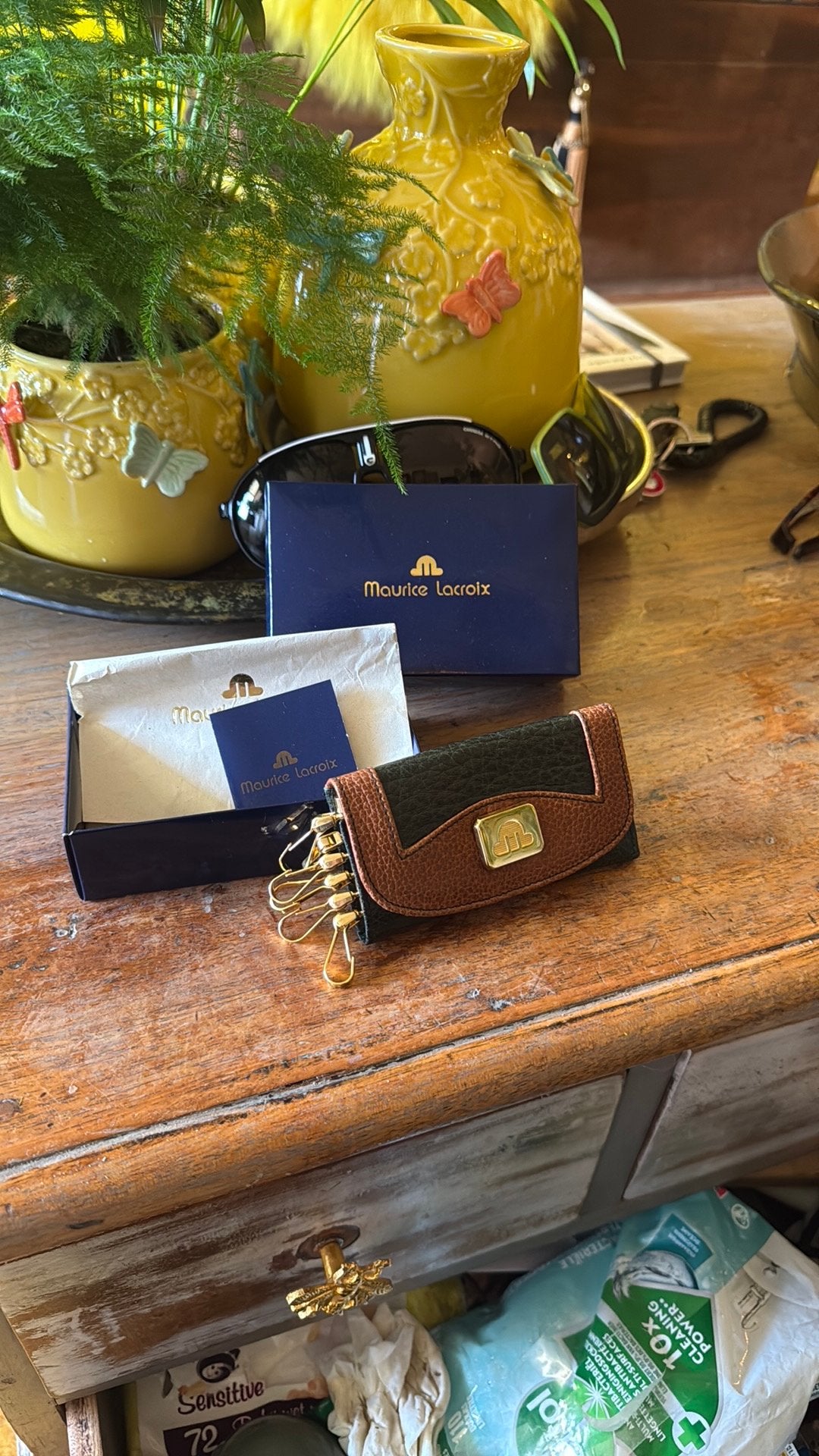 Prachtig vintage Maurice Lacroix sleuteletui, Overige merken, Nieuw, Ophalen of Verzenden, Leer