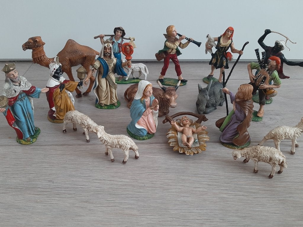 Oude vintage kerstgroep Italy, Antiek en Kunst, Ophalen