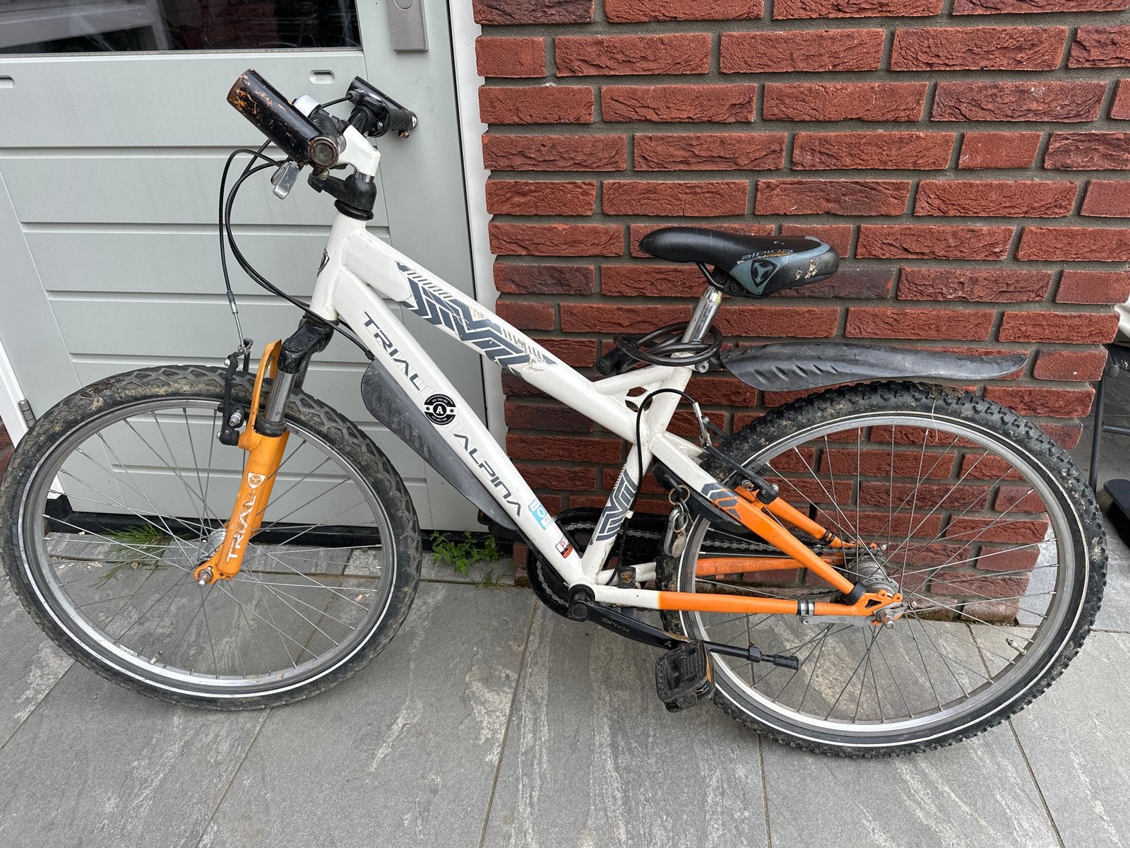 Gebruikte kinderfiets mtb Alpina 24 Trial -  fietst prima, Ophalen, Gebruikt, Velgrem, 20 inch of meer