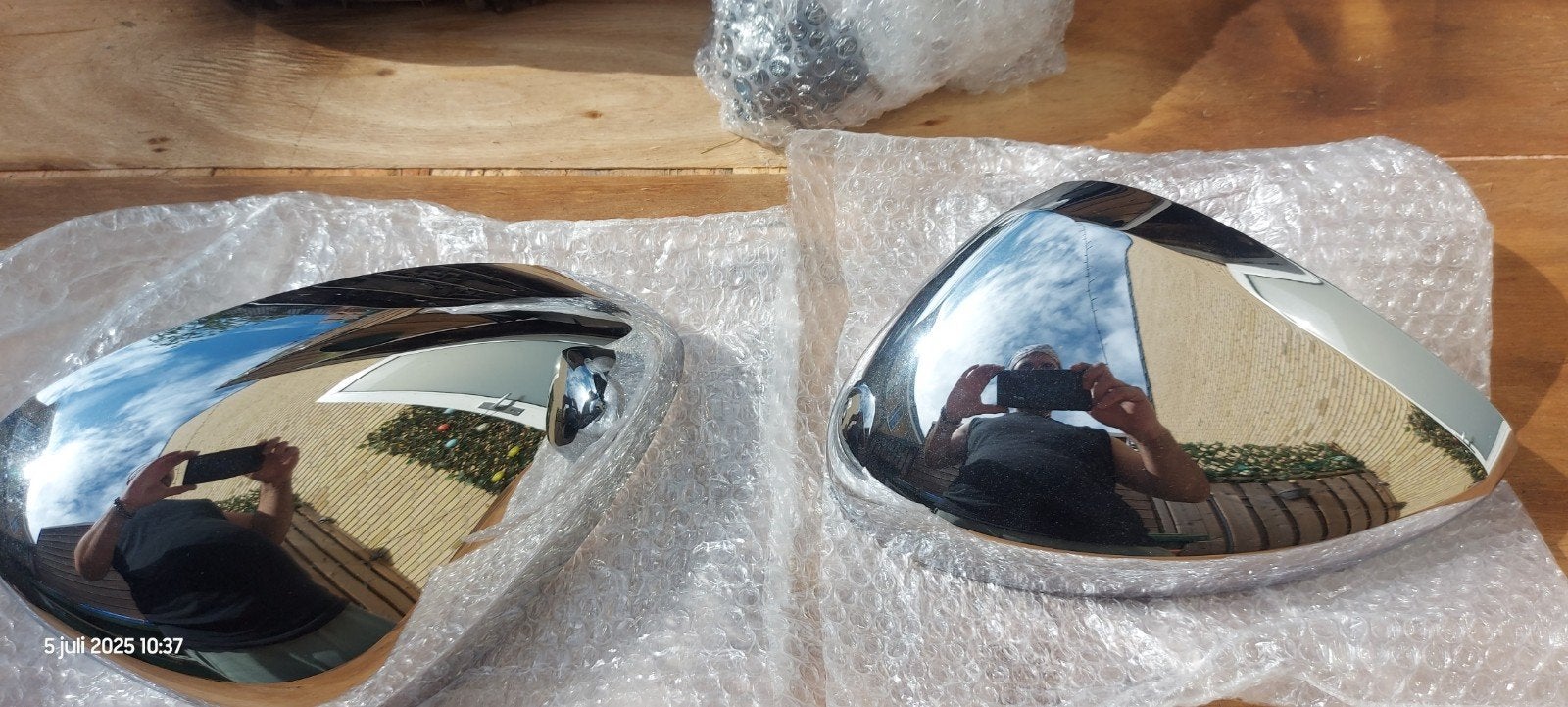 Buitenspiegels voor Citroën C3, C4, C5 - Chroom, Ophalen