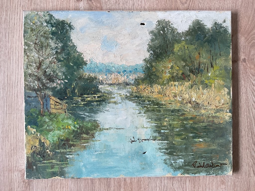 Roel Wildeboer (1902-1989) - 2x Landschap Maarsseveen (1979), Antiek en Kunst, Origineel werk, Doek, Ophalen of Verzenden, Landschap