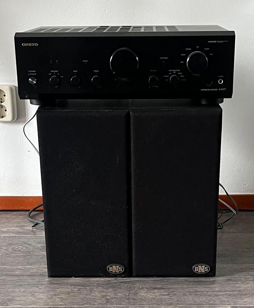 Onkyo versterker met BNS speakers, Audio, Tv en Foto, Luidsprekers, Ophalen