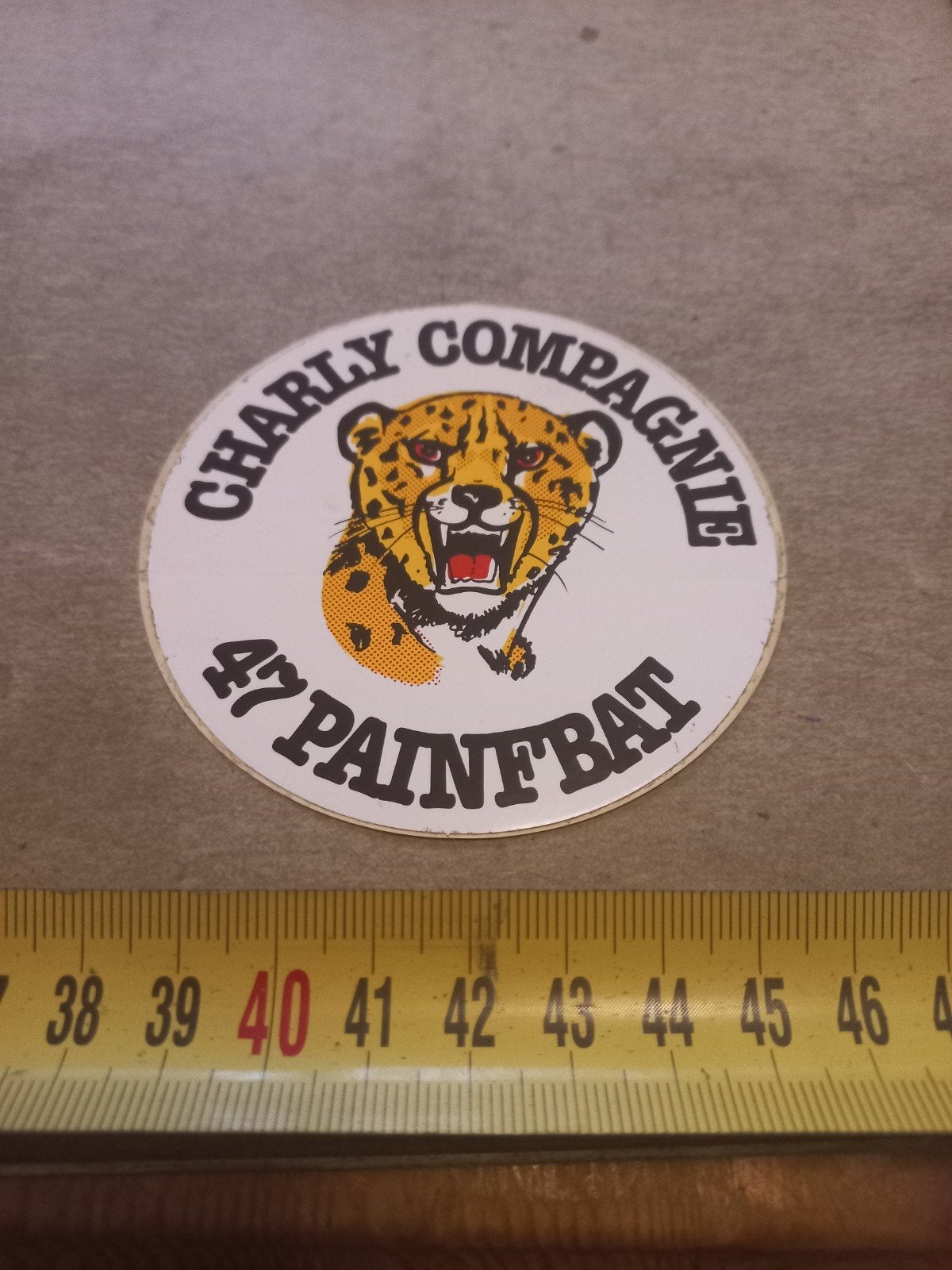 Charly Compagnie 47 Painfbat Sticker - Vintage, Ophalen of Verzenden