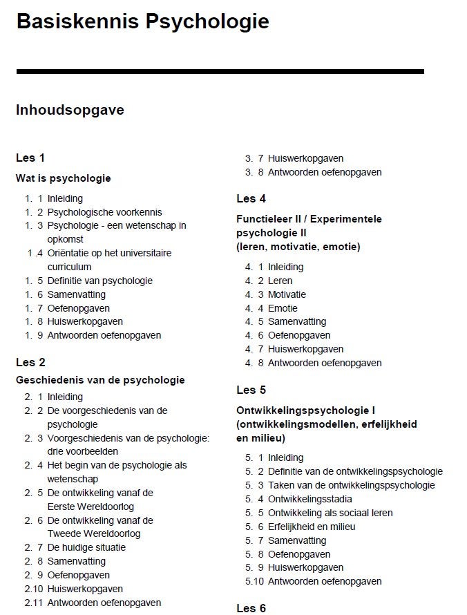 Cursus Basiskennis Psychologie, Ophalen, Alpha, Zo goed als nieuw, HBO