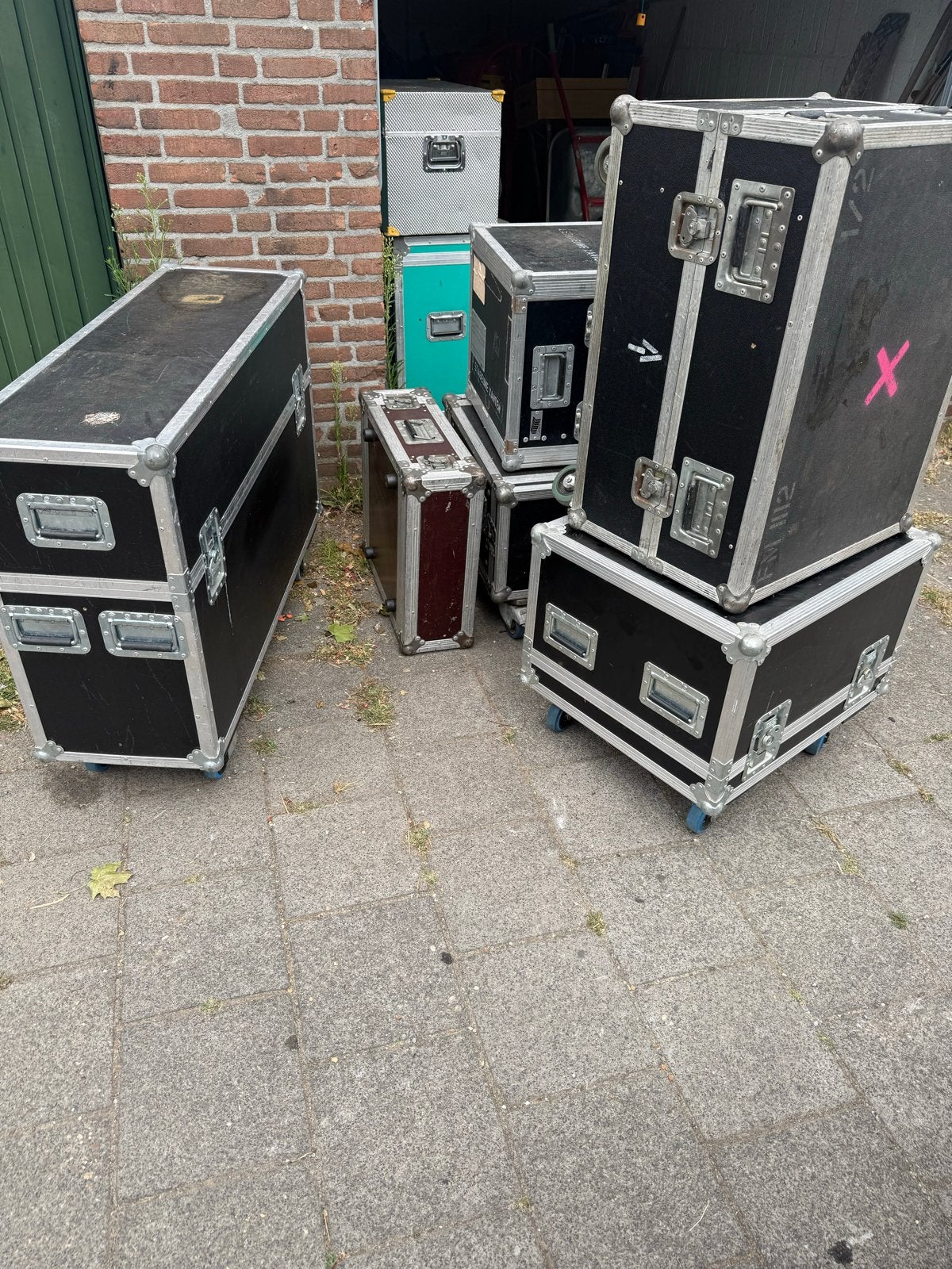 11 Flightcases, diverse maten, met/zonder wielen, Muziek en Instrumenten, Ophalen, Gebruikt, Overige instrumenten, Flightcase