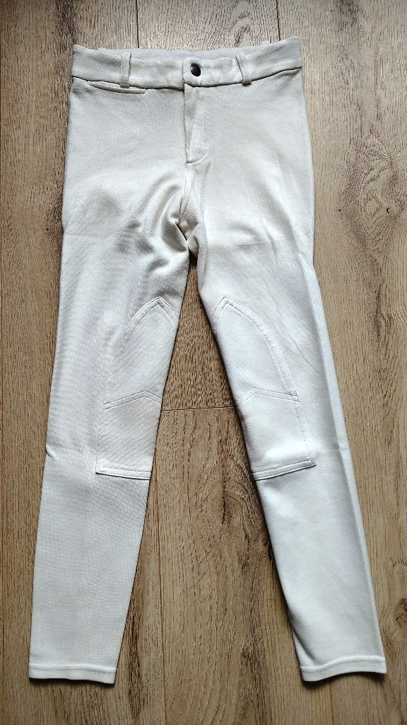 Witte jodhpurs / rijbroek  143 - 152 cm 11-12 jaar, Kinderen, Dressuur, Fouganza, Ritssluiting