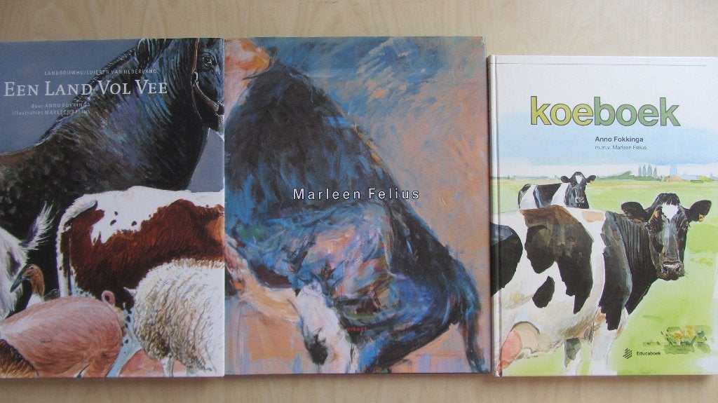 3 bkn Fokkema & Felius schilderijen koeien, vee enz., Boeken, Ophalen of Verzenden, Zo goed als nieuw