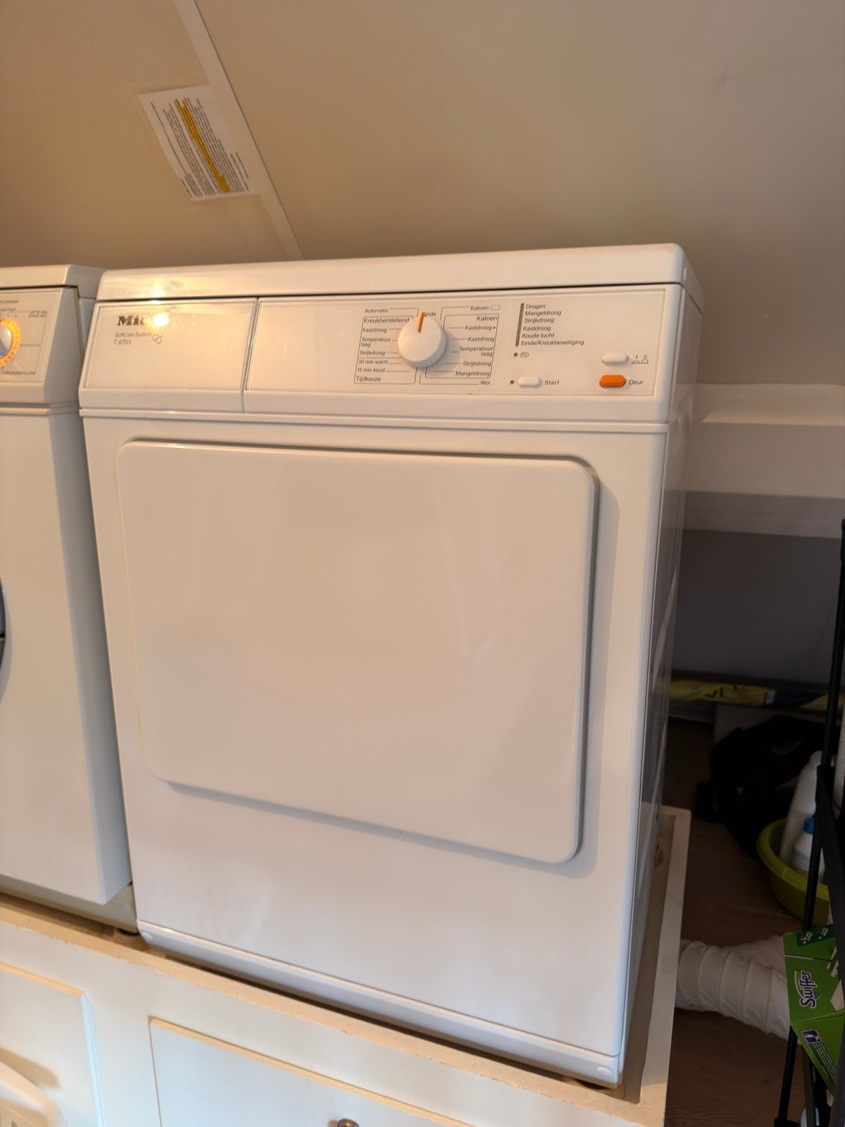 Miele Wasdroger SoftCare System T 8703, Ophalen, Wolprogramma, Gebruikt, Luchtafvoer