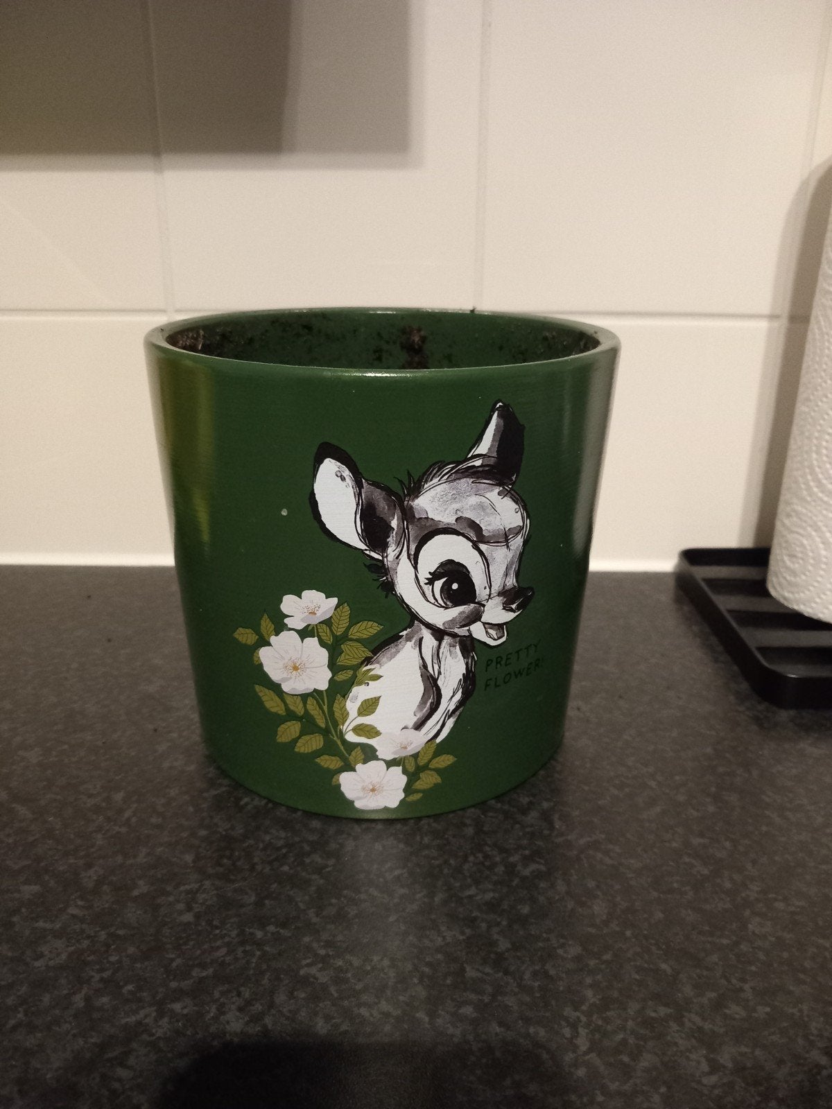 Bambi bloempot, Ophalen, Rond, Aardewerk, Minder dan 40 cm