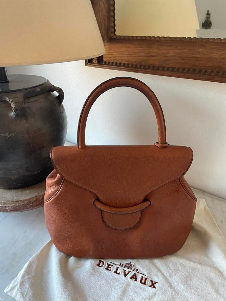 Handtas, Delvaux, Baltimore GM, generfd kalfsleer, Verzenden, Gebruikt, Overige kleuren, Handtas