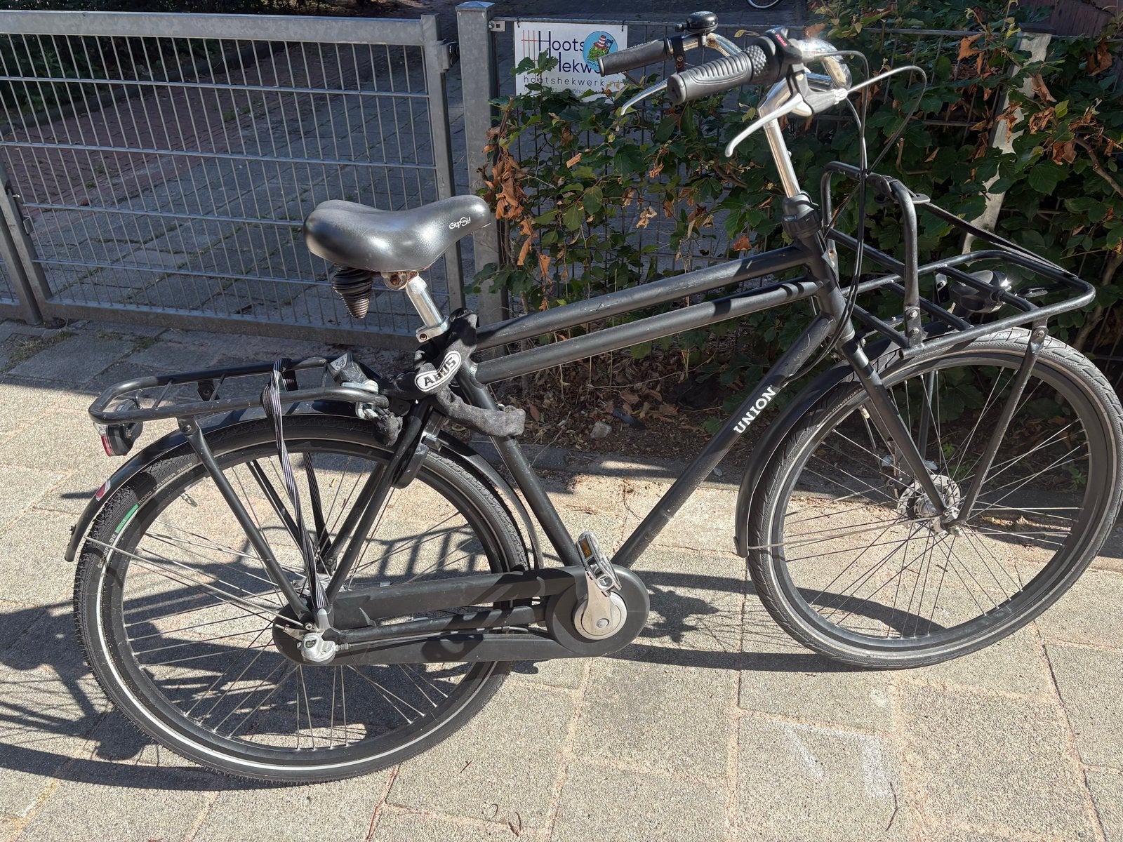 Union Transportfiets Zwart - Stevige Stadsfiets, Fietsen en Brommers, Fietsen | Heren | Herenfietsen, Verzenden, Gebruikt, Overige merken