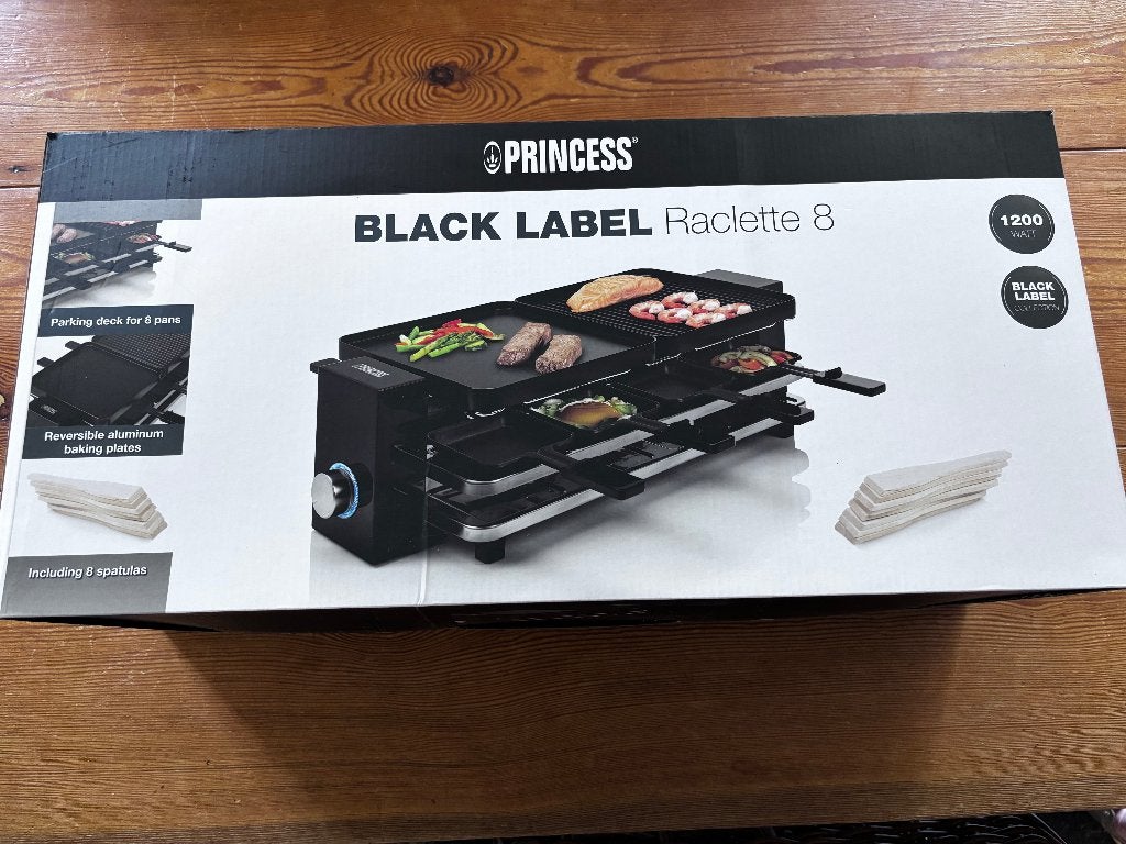 Raclette stel Princess voor 8 personen, Ophalen of Verzenden, Zo goed als nieuw, 4 t/m 7 personen