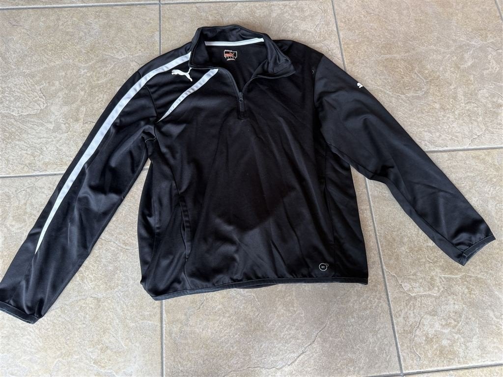 Puma trui met rist zwart - maat L, Ophalen of Verzenden, Zo goed als nieuw, Zwart