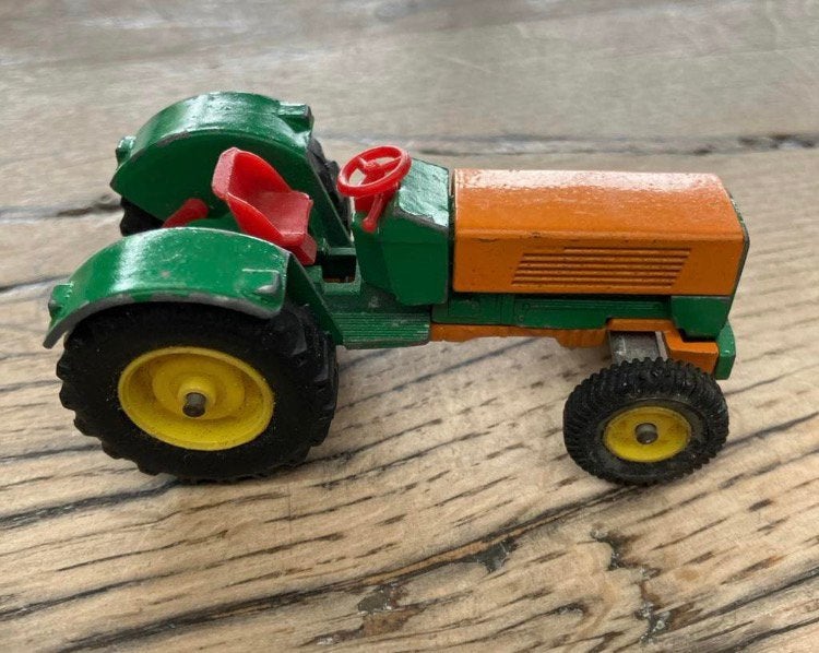 Siku V287 vintage speelgoed tractor groen/oranje, Ophalen of Verzenden, Gebruikt