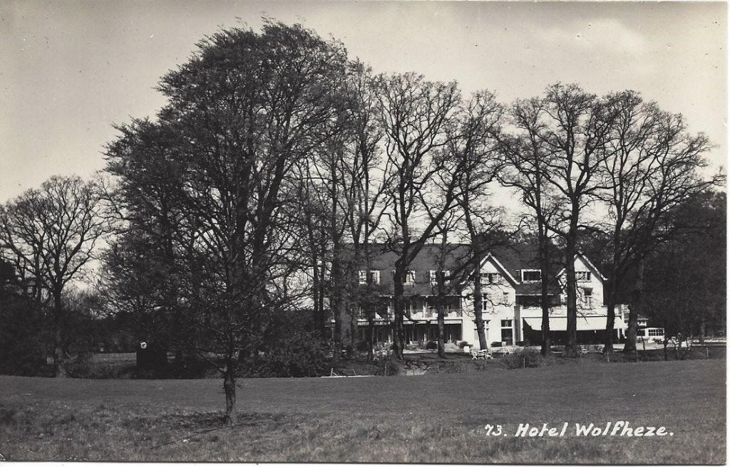 Wolfheze (Gld.) Hotel Wolfheze, NEWO Fotokaart, gelopen 1938, Ophalen of Verzenden, 1920 tot 1940, Gelopen, Gelderland