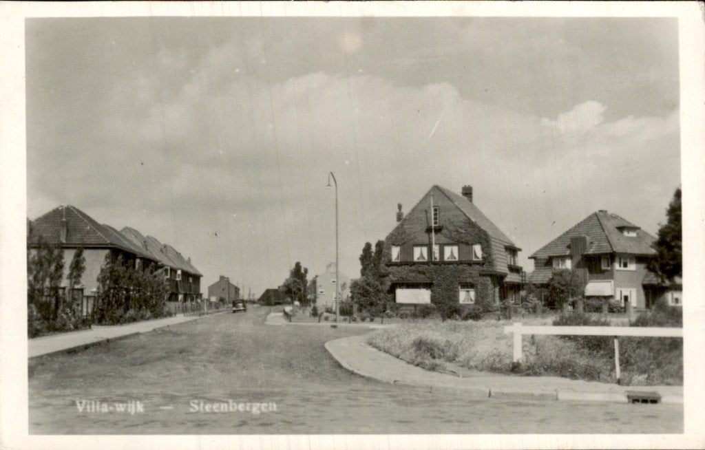 Steenbergen - Villa-wijk - zicht, Verzamelen, Ophalen of Verzenden, 1940 tot 1960, Gelopen, Noord-Brabant