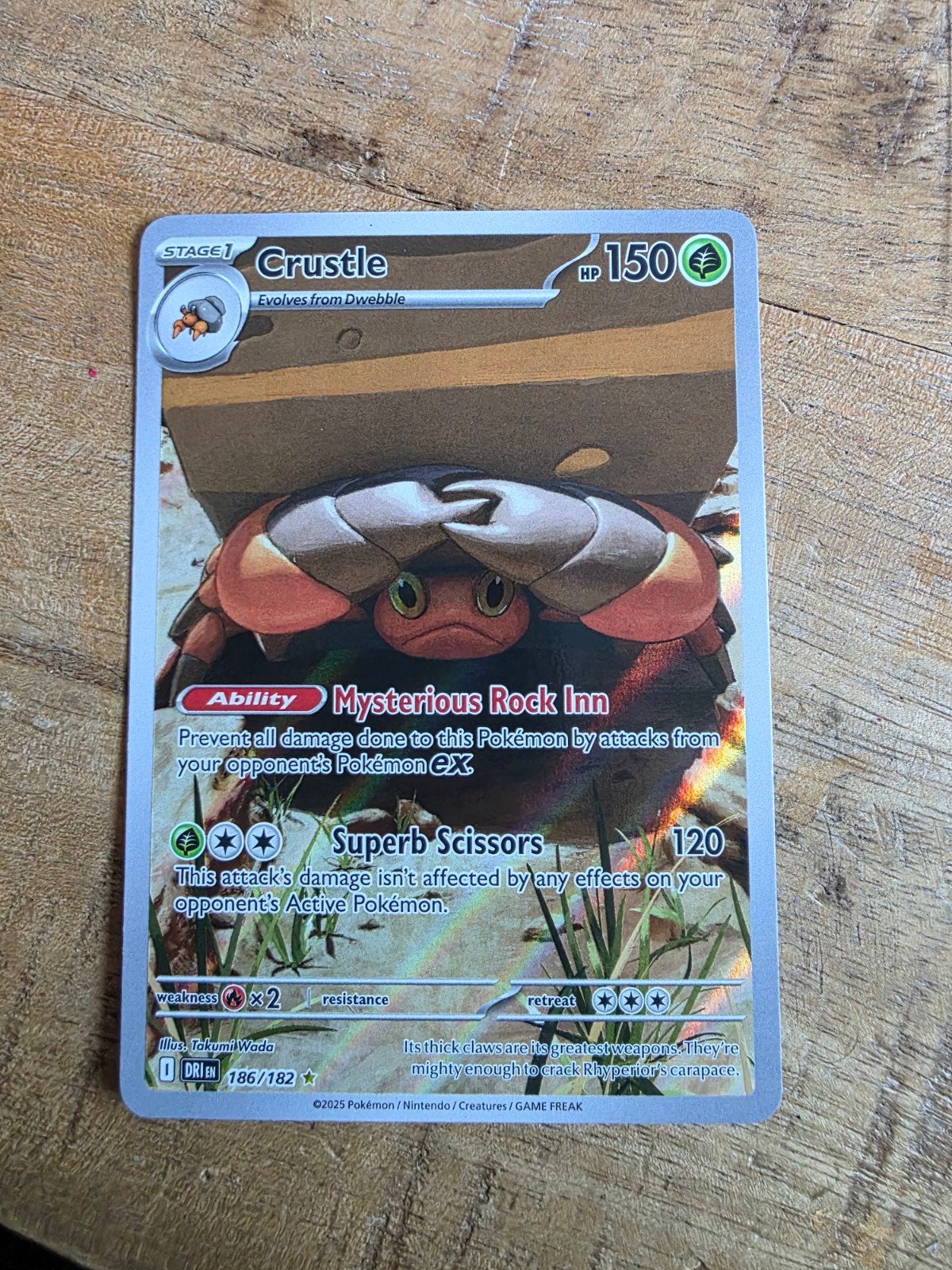 Crustle Art Rare Pokemon Destined Rivals, Ophalen of Verzenden, Nieuw, Losse kaart