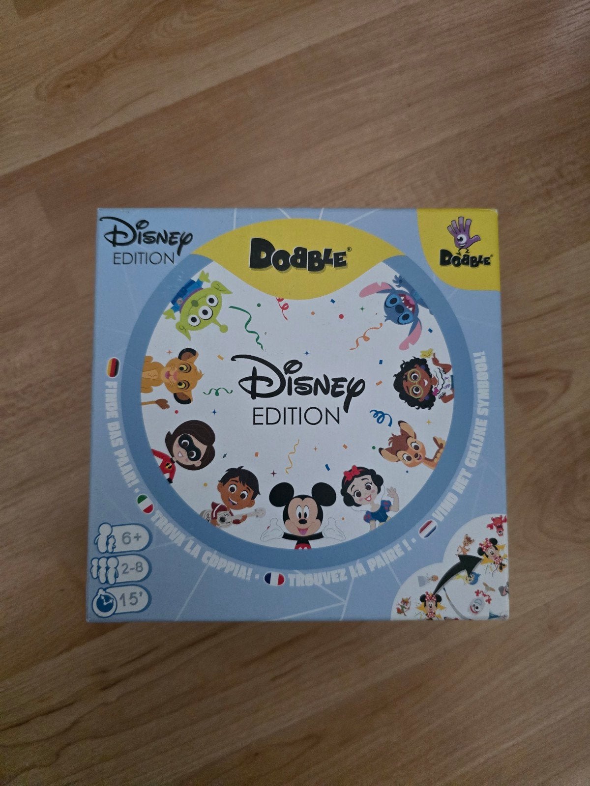 Disney Dobble spel - Disney Edition, Ophalen of Verzenden, Mickey Mouse, Zo goed als nieuw, Overige typen