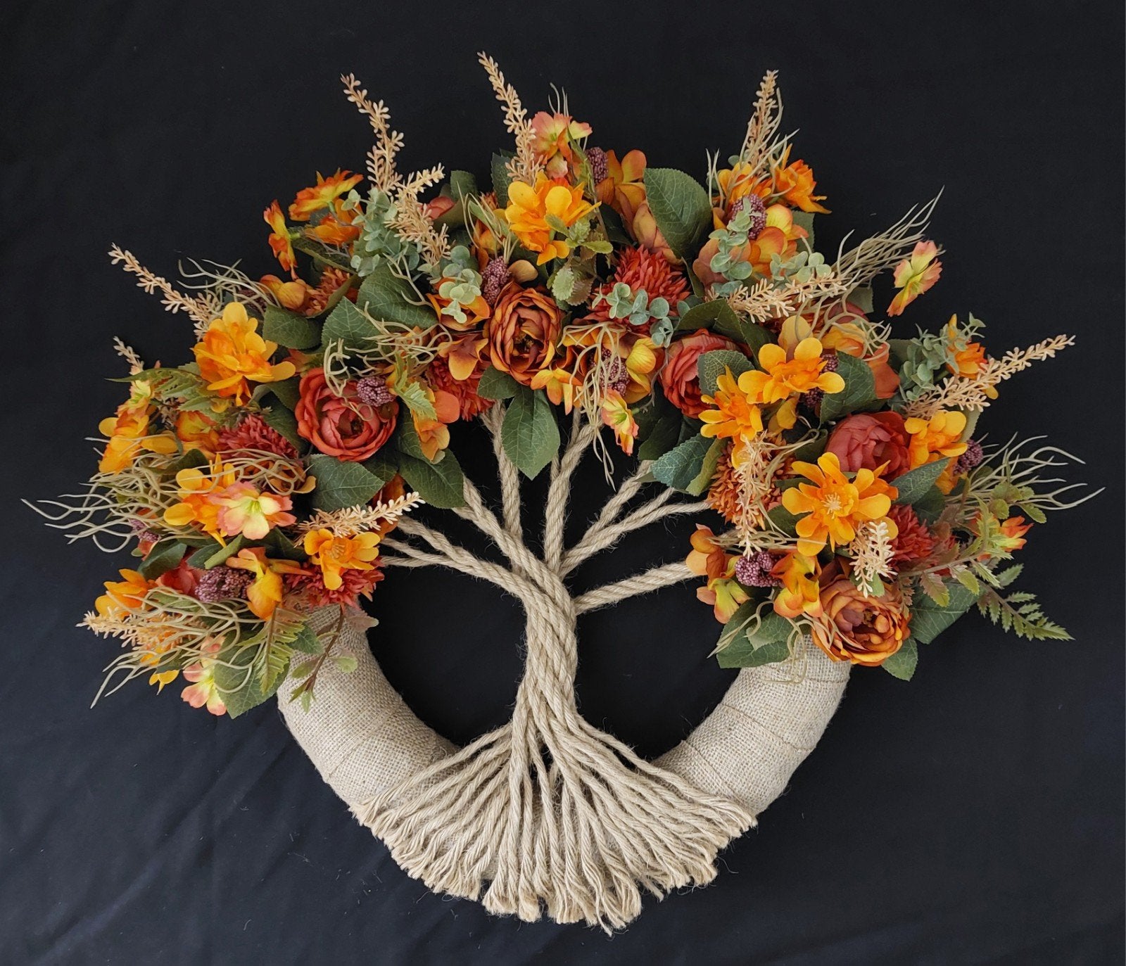 Krans/Levensboom met bloemen (op aanvraag), Ophalen of Verzenden, Nieuw