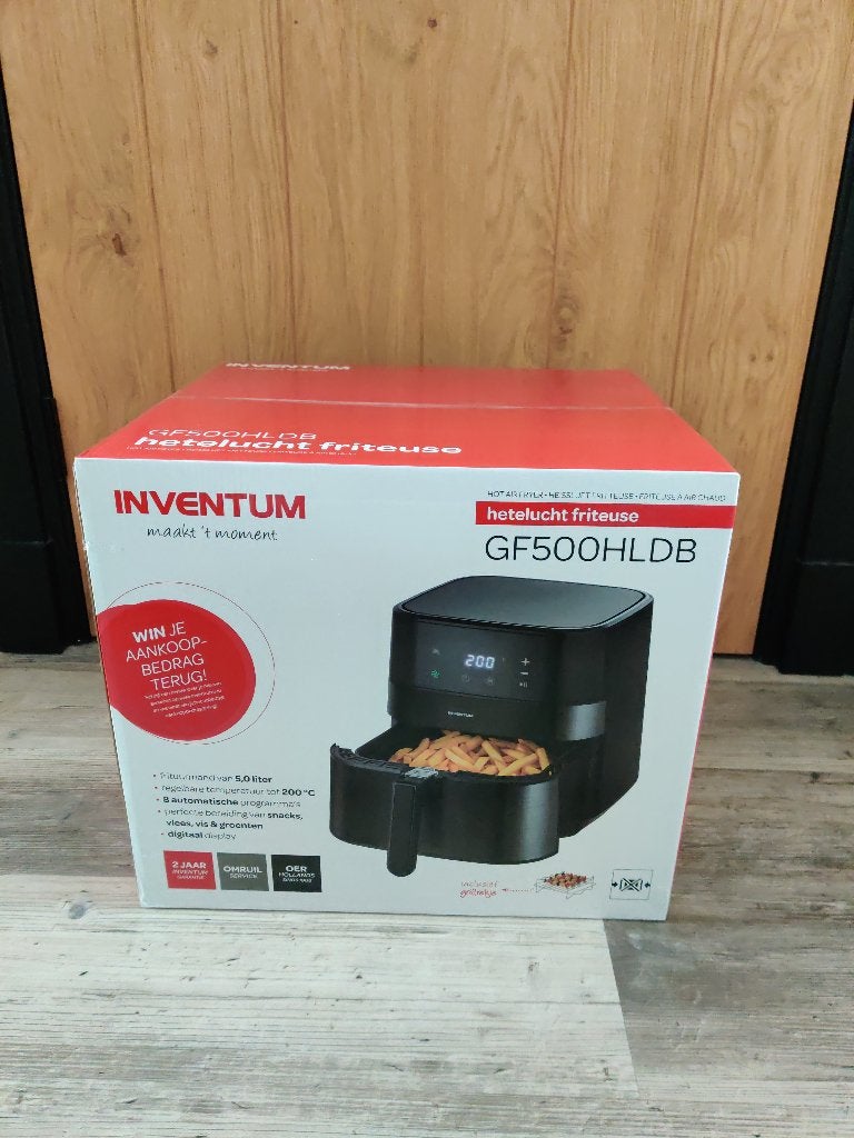 Inventum GF500HLDB Airfryer Hetelucht Friteuse, Ophalen of Verzenden, Airfryer XL, 1500 gram of meer