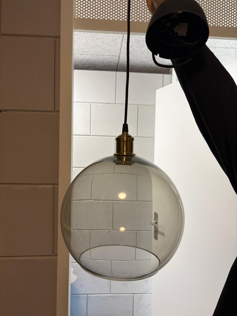 Hanglamp Jakobsbyn / jällby van Ikea, Ophalen, Zo goed als nieuw, Glas, 75 cm of meer