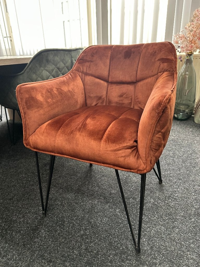 Nieuwe Velvet eetkamerstoelen 6 stuks, Huis en Inrichting, Stoelen, Ophalen, Overige kleuren, Overige materialen, Nieuw