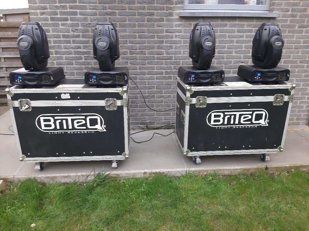 4x Briteq BT-575s moving head, Ophalen, Gebruikt, Licht, Geluidgestuurd
