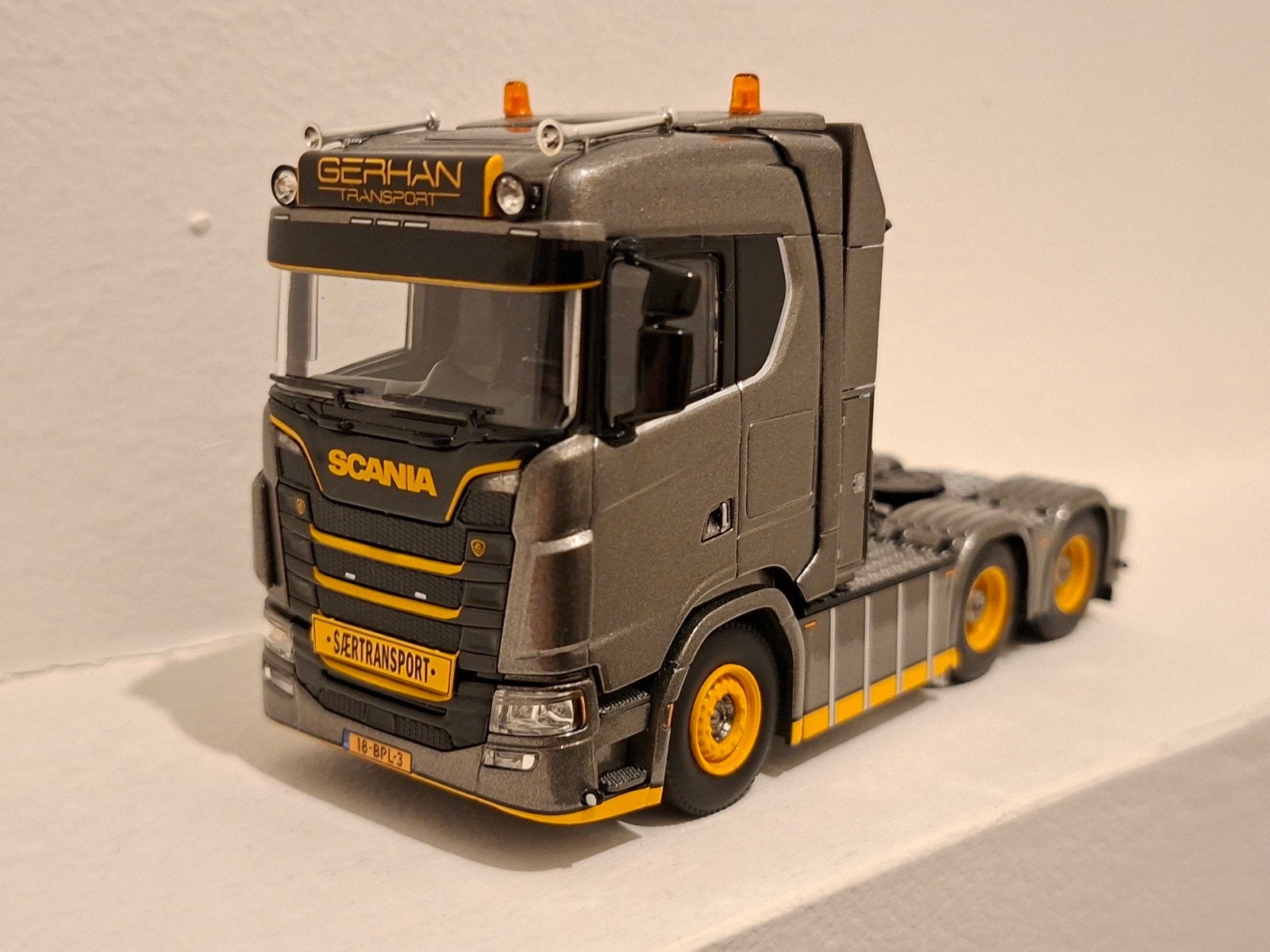 Wsi Scania trekker Gerhan / Gebri, Ophalen of Verzenden, Zo goed als nieuw, Bus of Vrachtwagen, Wsi