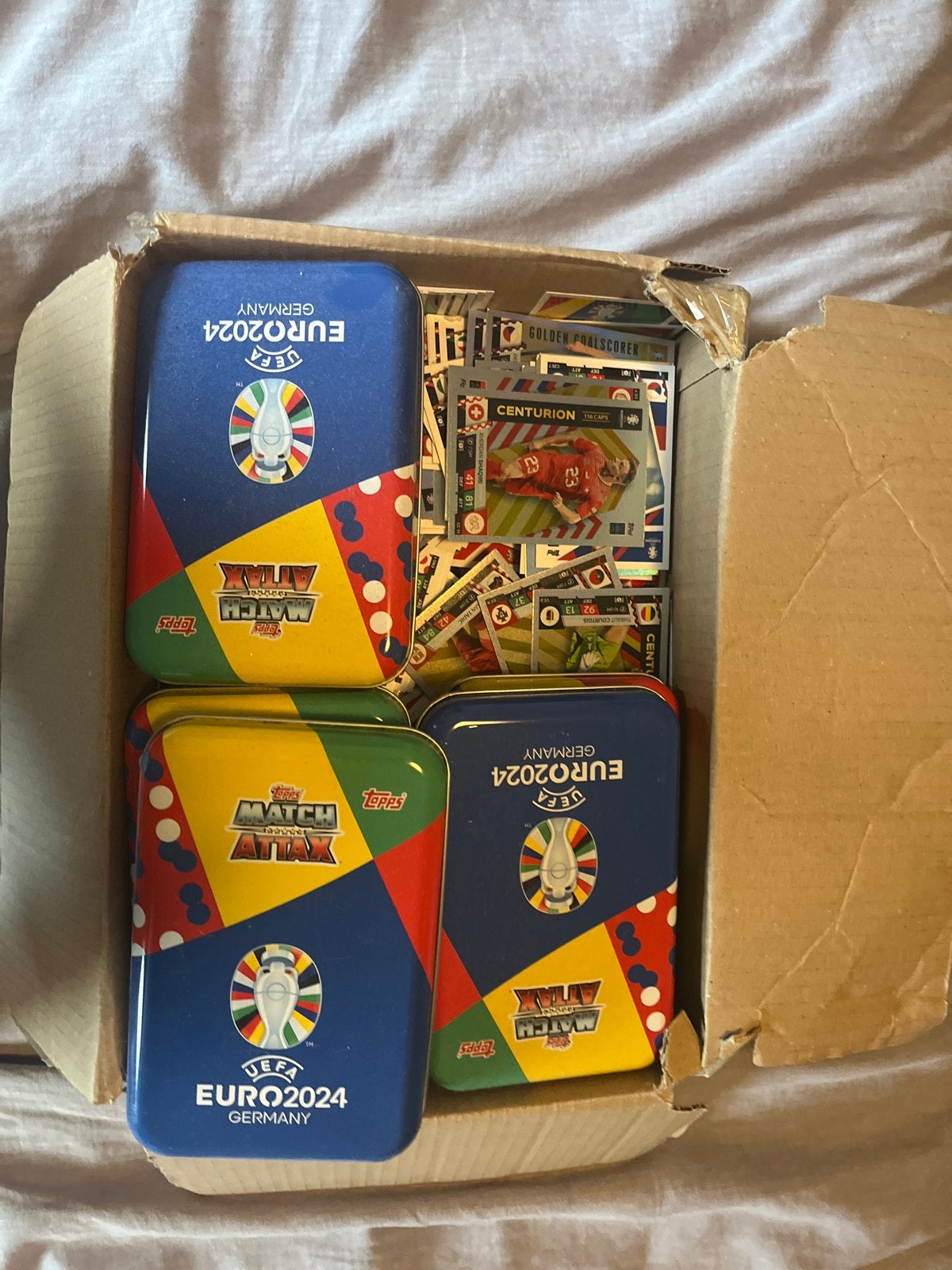 UEFA EURO 2024 Match Attax kaarten in blikken, Ophalen of Verzenden, Gebruikt, Overige sporten, Spelerskaart