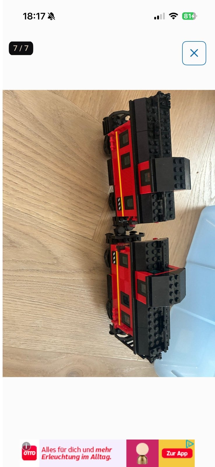 LEGO 10015 My Own Train Rode Passagierswagons Wagons (2x), Ophalen of Verzenden, Zo goed als nieuw