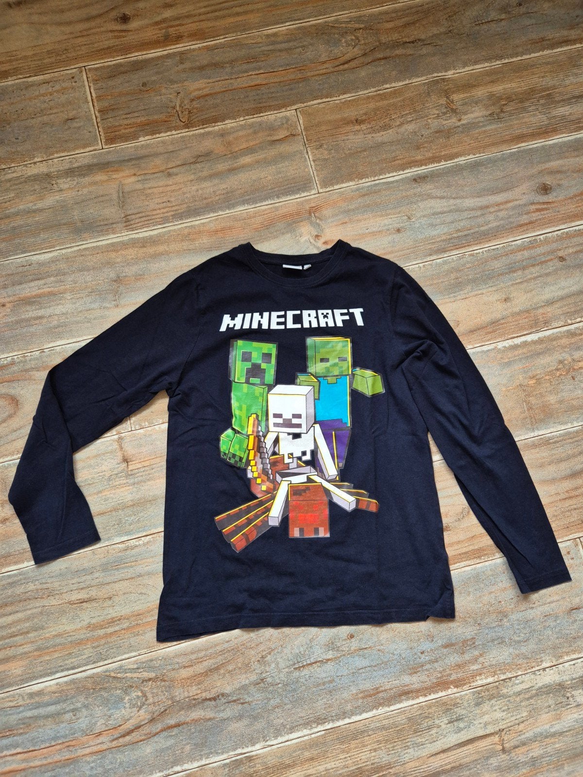 Minecraft Longsleeve Maat 158/164, Ophalen, Minecraft, Zo goed als nieuw, Shirt of Longsleeve