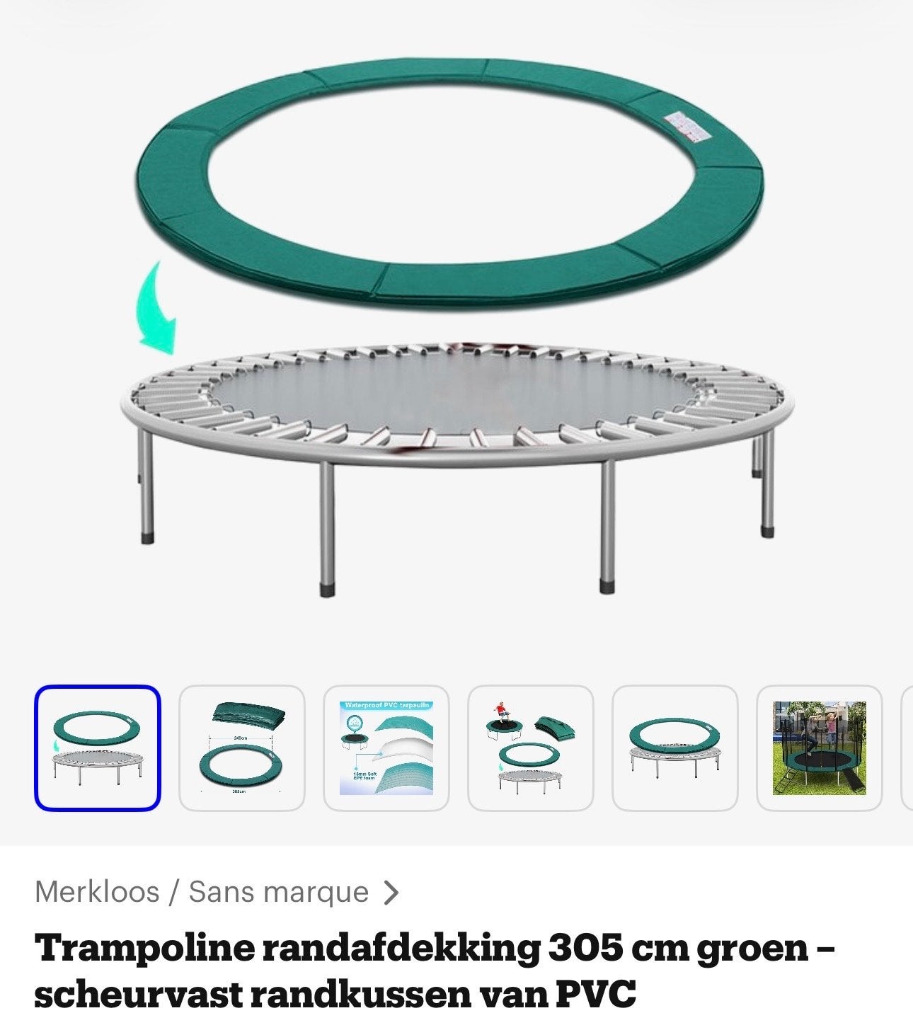 Trampoline rand 305 cm - Zo goed als nieuw, Ophalen, Zo goed als nieuw