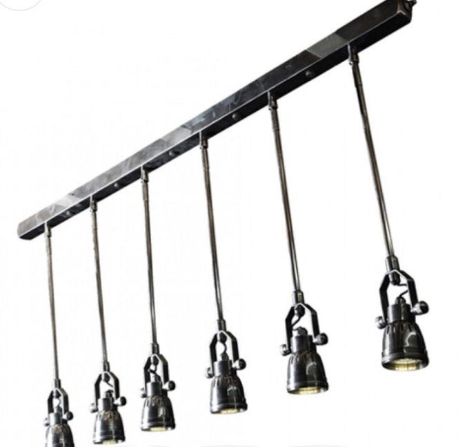 Industriële hanglamp Spider modern zilver metaal vintage, Ophalen of Verzenden