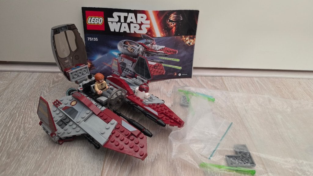 Lego Star Wars Obi-wan Jedi interceptor 75135 (zonder doos), Gebruikt, Star Wars, Lego, Ophalen of Verzenden