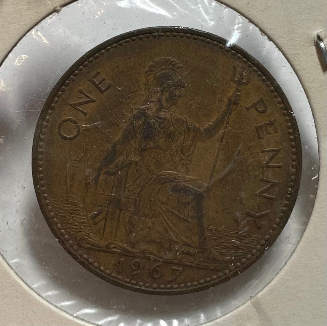 1 penny Engeland 1967, Postzegels en Munten, Ophalen of Verzenden